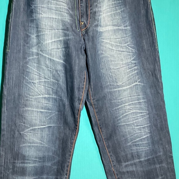 Y2K Massive Revolution Mens 36x34 Baggy Wide Grunge Skater Hip Hop Jeans - Picture 6 of 7